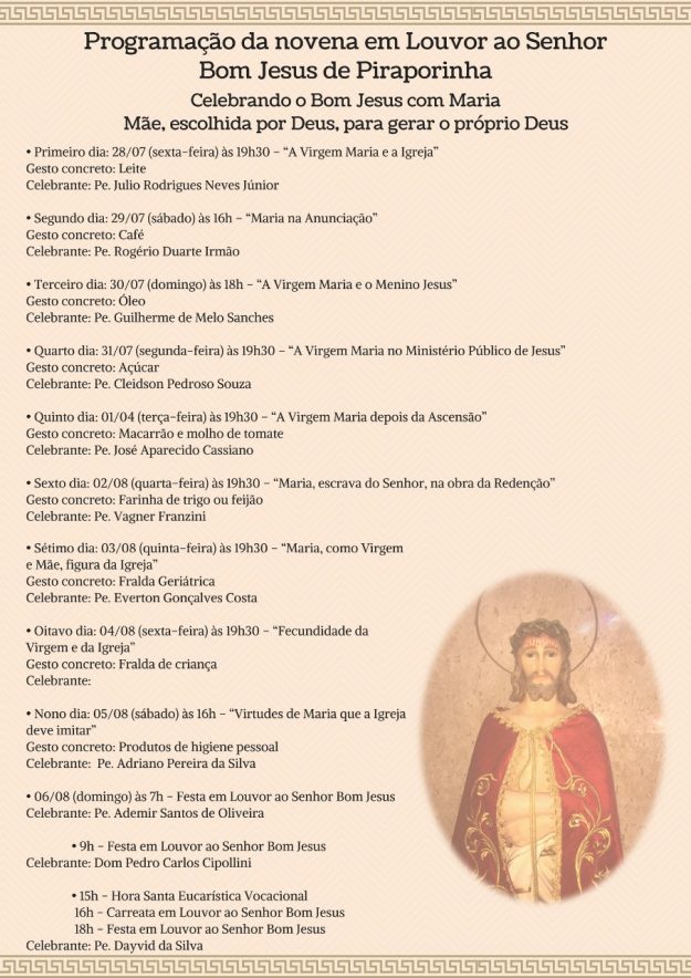 Programa Novena Padroeiro 2017