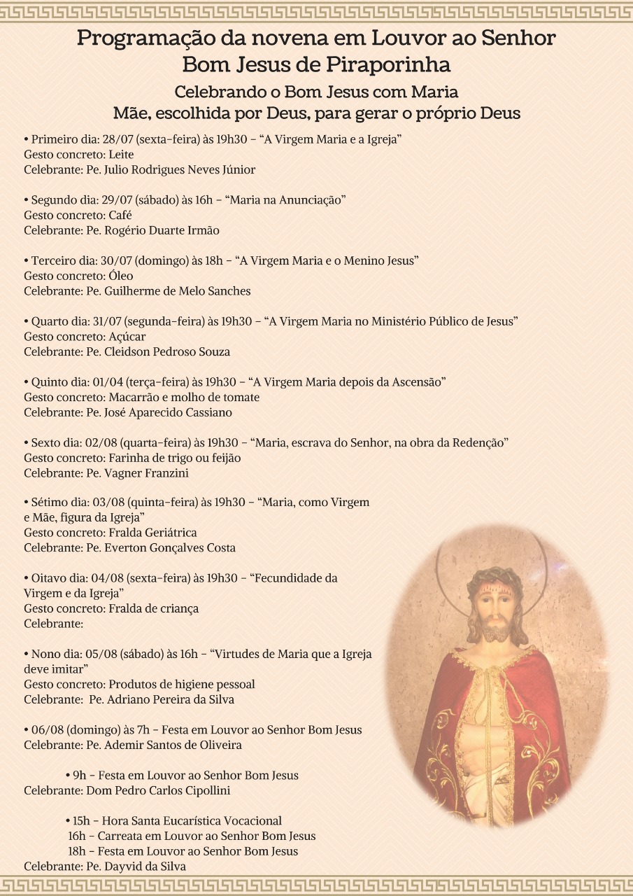 Programa Novena Padroeiro 2017